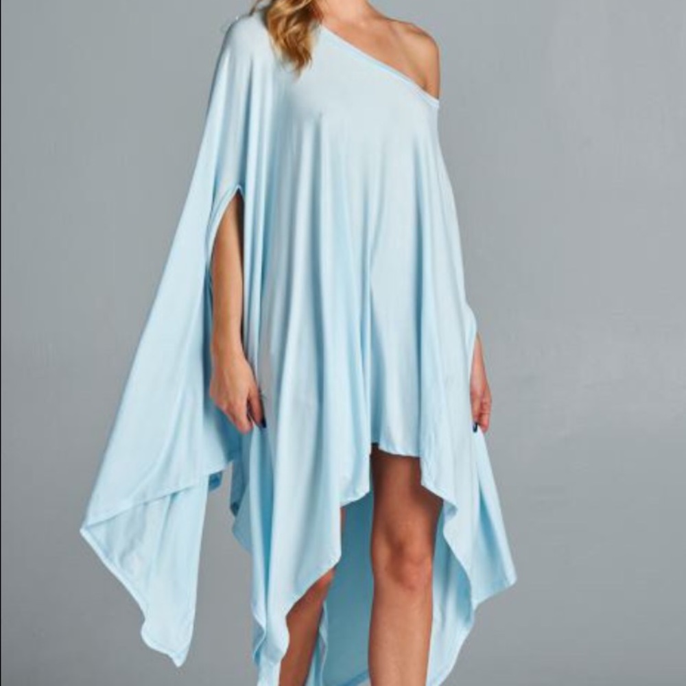 Reserved Light Blue Poncho Tunic